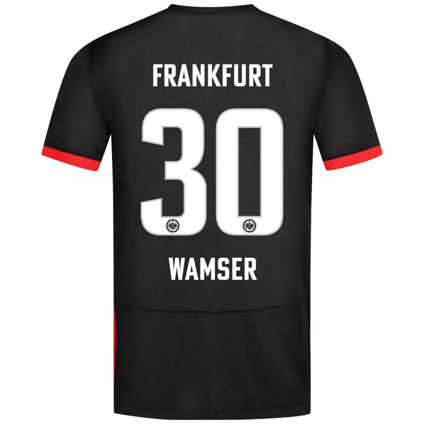 Kinder Carlotta Wamser #30 Schwarz Auswärtstrikot Trikot 2024/25 T-Shirt Schweiz