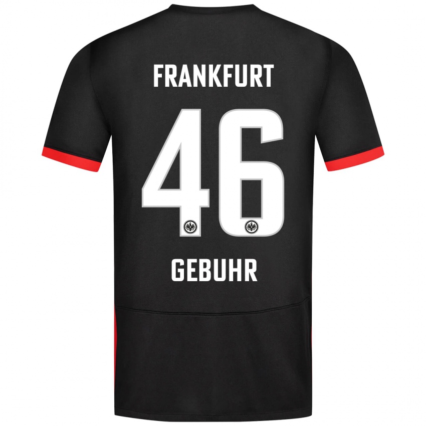 Kinder Dario Gebuhr #46 Schwarz Auswärtstrikot Trikot 2024/25 T-Shirt Schweiz