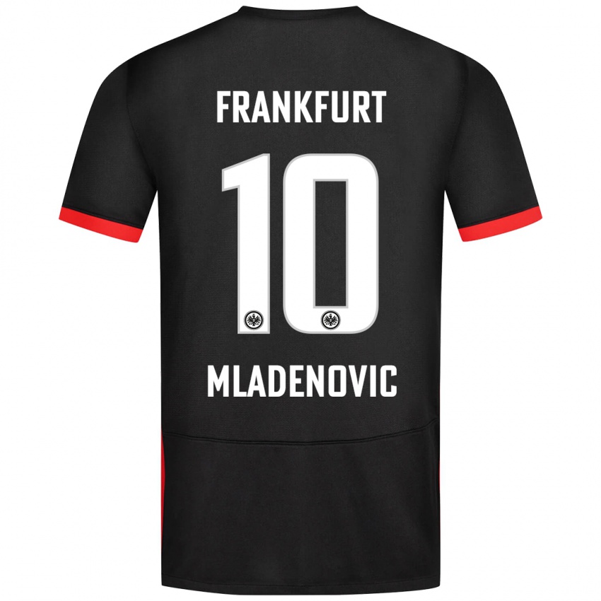 Kinder Marko Mladenovic #10 Schwarz Auswärtstrikot Trikot 2024/25 T-Shirt Schweiz