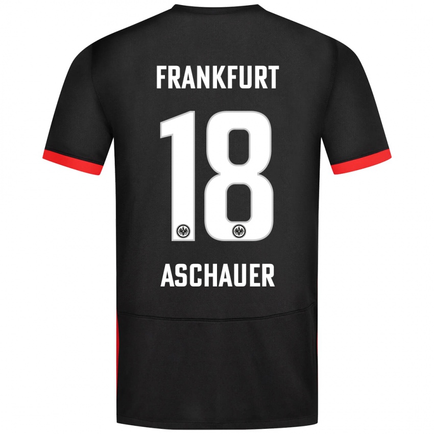 Kinder Verena Aschauer Hanshaw #18 Schwarz Auswärtstrikot Trikot 2024/25 T-Shirt Schweiz