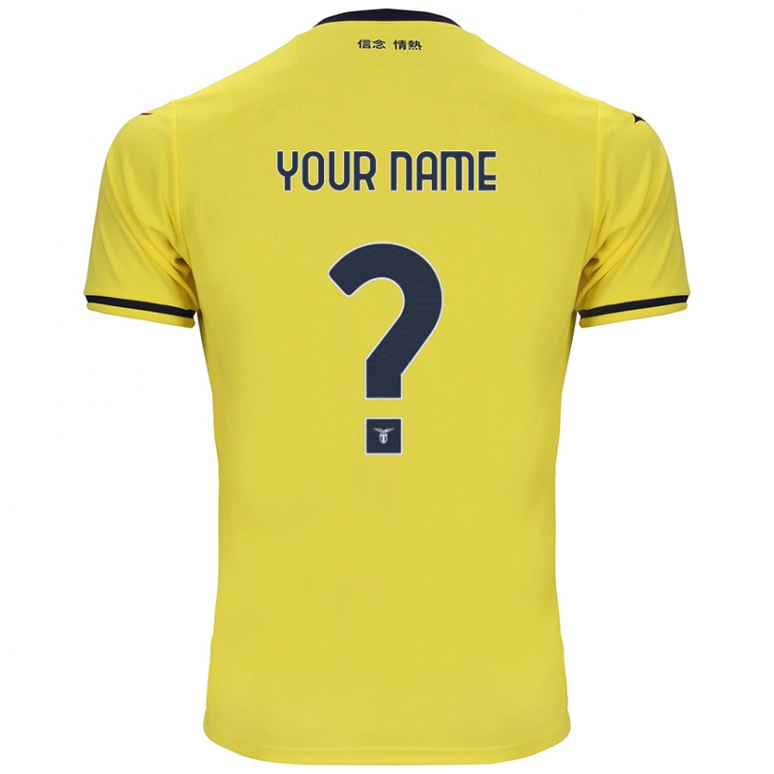 Enfant Maillot Votre Nom #0 Jaune Tenues Extérieur 2024/25 T-Shirt Suisse