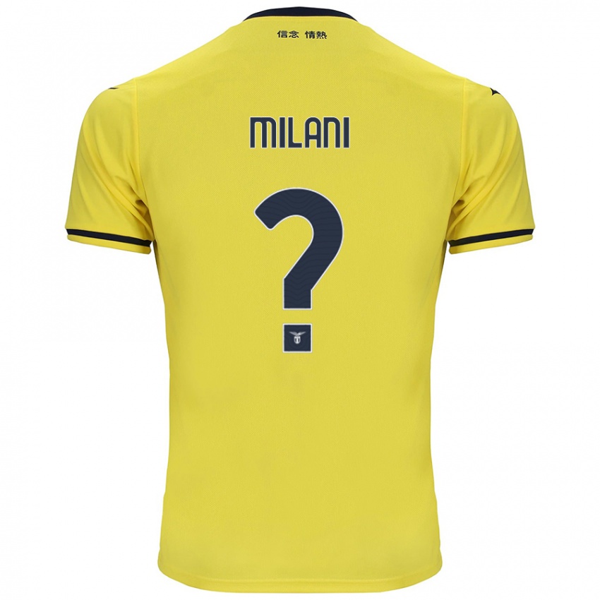 Enfant Maillot Alessandro Milani #0 Jaune Tenues Extérieur 2024/25 T-Shirt Suisse