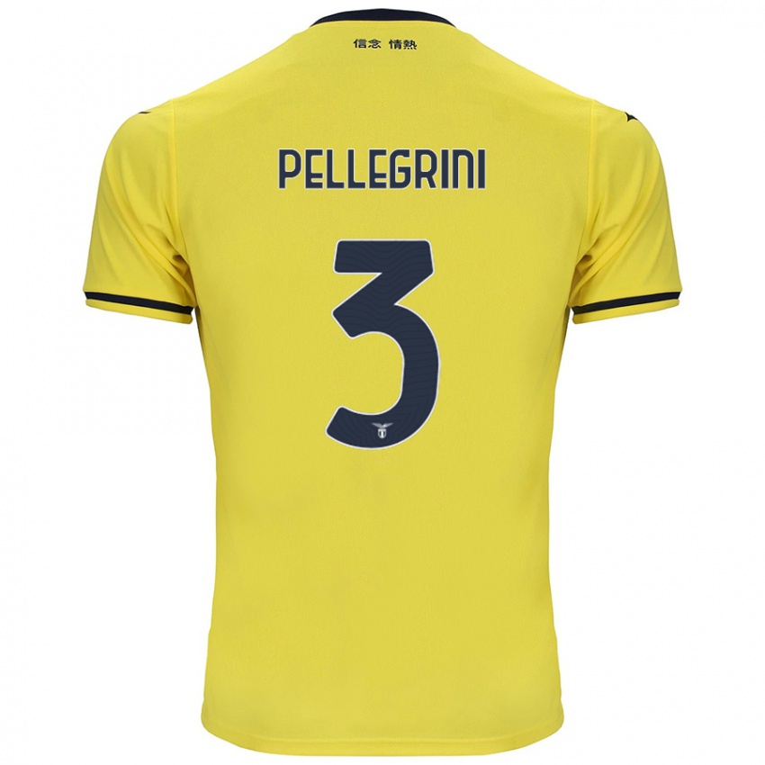 Enfant Maillot Luca Pellegrini #3 Jaune Tenues Extérieur 2024/25 T-Shirt Suisse