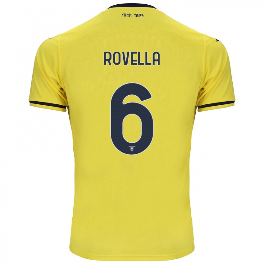 Enfant Maillot Nicolo Rovella #6 Jaune Tenues Extérieur 2024/25 T-Shirt Suisse