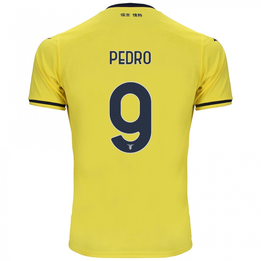 Enfant Maillot Pedro #9 Jaune Tenues Extérieur 2024/25 T-Shirt Suisse