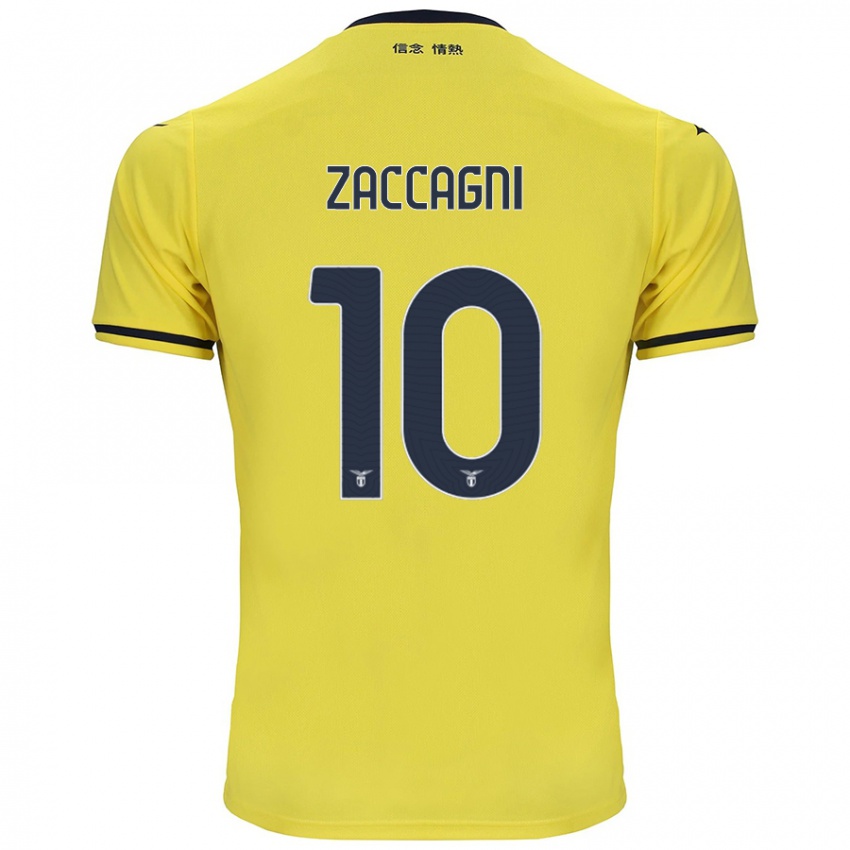 Enfant Maillot Mattia Zaccagni #10 Jaune Tenues Extérieur 2024/25 T-Shirt Suisse