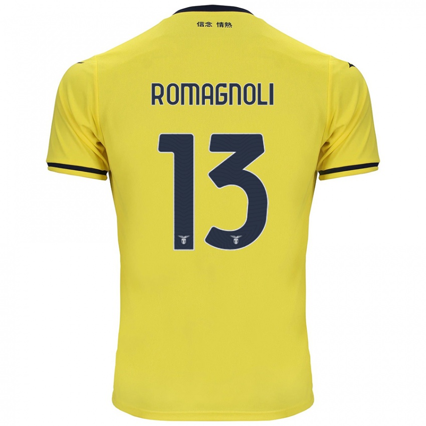 Enfant Maillot Alessio Romagnoli #13 Jaune Tenues Extérieur 2024/25 T-Shirt Suisse