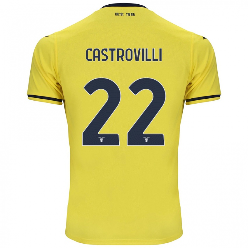 Kinder Gaetano Castrovilli #22 Gelb Auswärtstrikot Trikot 2024/25 T-Shirt Schweiz