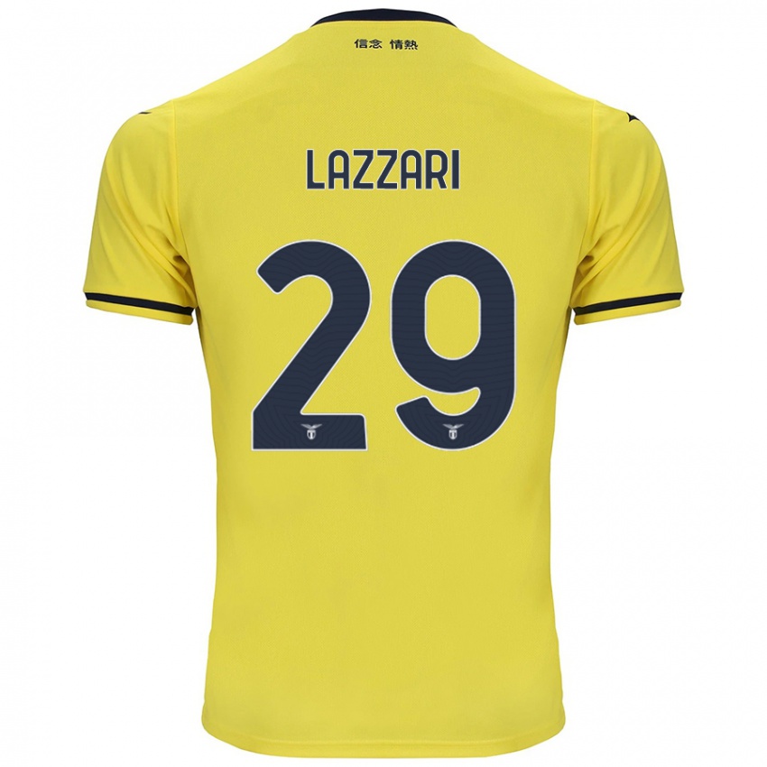 Kinder Manuel Lazzari #29 Gelb Auswärtstrikot Trikot 2024/25 T-Shirt Schweiz