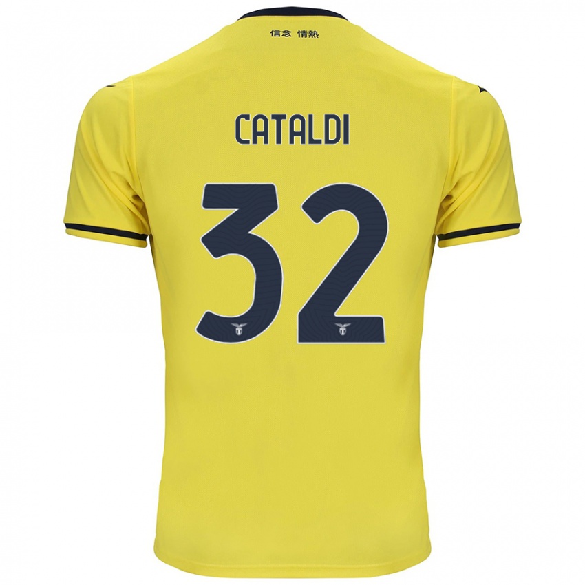 Enfant Maillot Danilo Cataldi #32 Jaune Tenues Extérieur 2024/25 T-Shirt Suisse