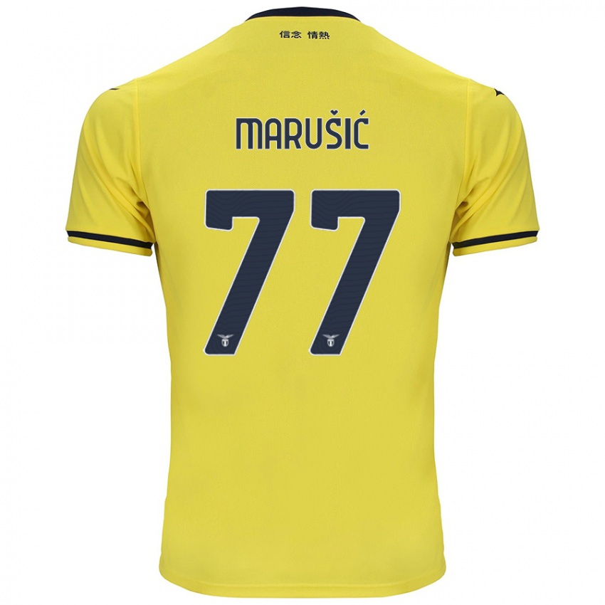 Enfant Maillot Adam Marusic #77 Jaune Tenues Extérieur 2024/25 T-Shirt Suisse