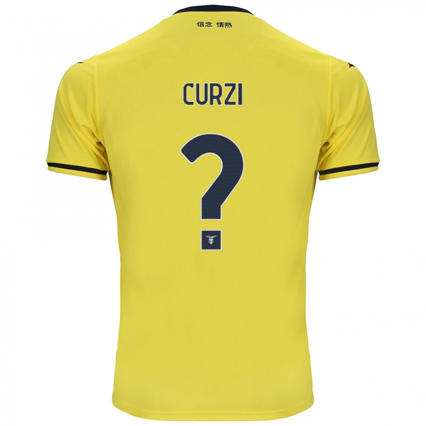 Kinder Simone Curzi #0 Gelb Auswärtstrikot Trikot 2024/25 T-Shirt Schweiz