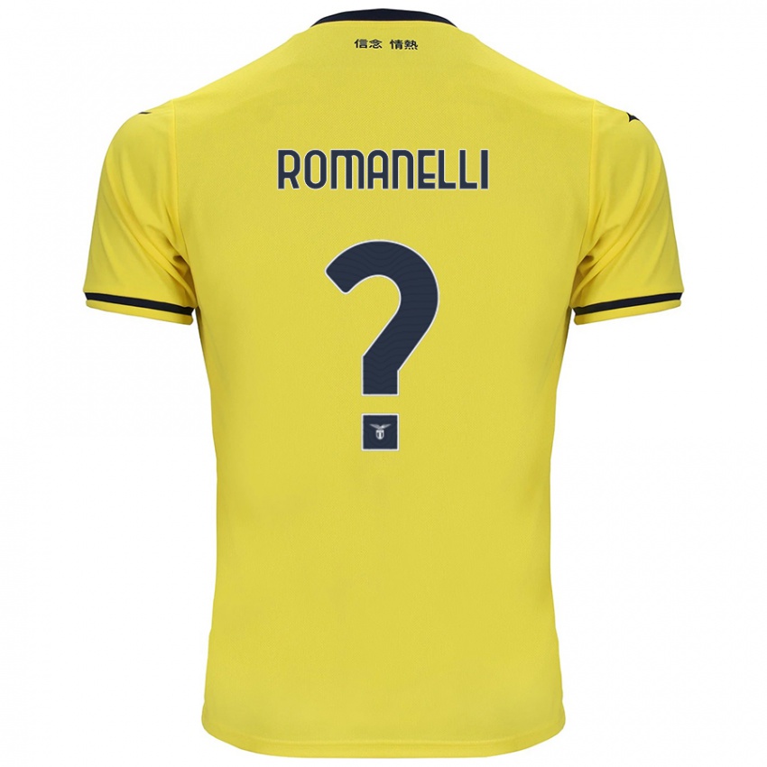 Kinder Nicolas Romanelli #0 Gelb Auswärtstrikot Trikot 2024/25 T-Shirt Schweiz