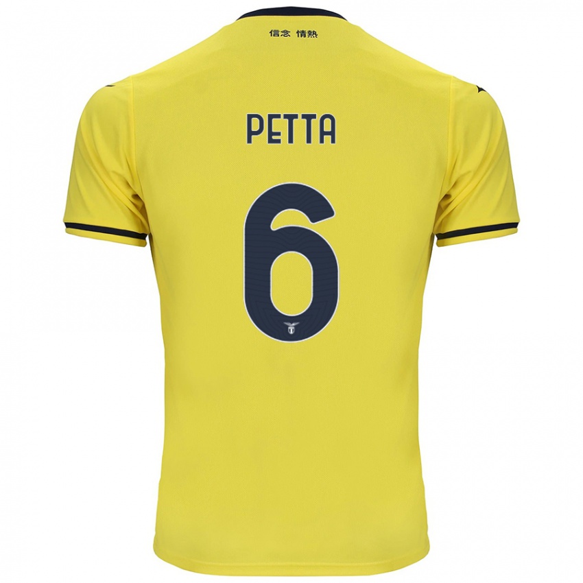 Kinder Andrea Petta #6 Gelb Auswärtstrikot Trikot 2024/25 T-Shirt Schweiz