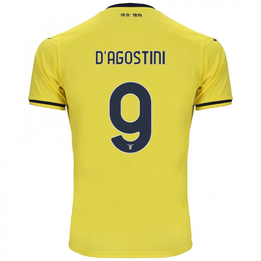 Kinder Lorenzo D'agostini #9 Gelb Auswärtstrikot Trikot 2024/25 T-Shirt Schweiz