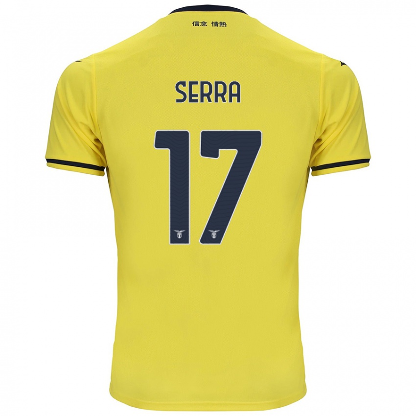 Kinder Federico Serra #17 Gelb Auswärtstrikot Trikot 2024/25 T-Shirt Schweiz