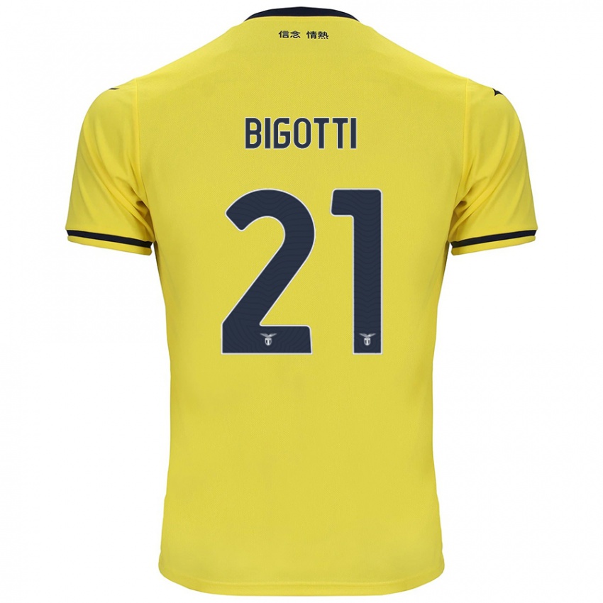 Kinder Massimo Bigotti #21 Gelb Auswärtstrikot Trikot 2024/25 T-Shirt Schweiz