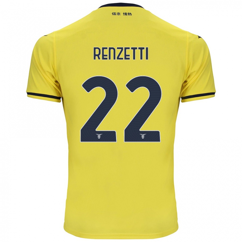 Kinder Davide Renzetti #22 Gelb Auswärtstrikot Trikot 2024/25 T-Shirt Schweiz