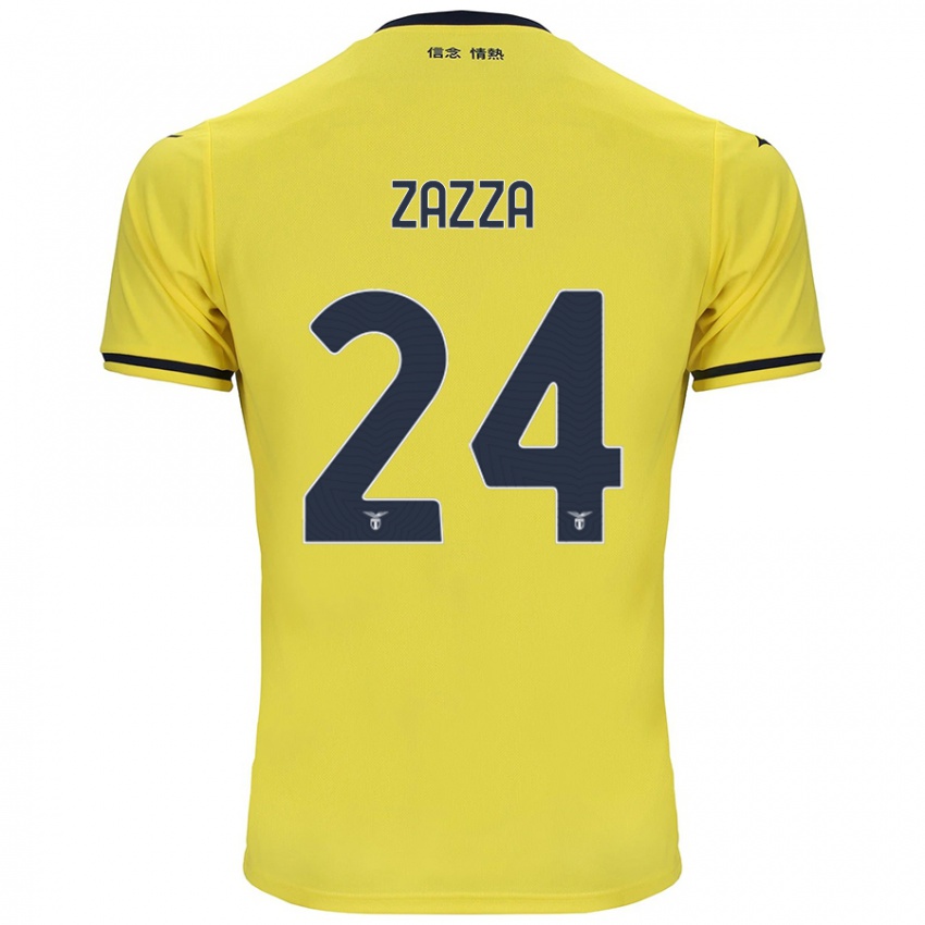 Kinder Matteo Zazza #24 Gelb Auswärtstrikot Trikot 2024/25 T-Shirt Schweiz