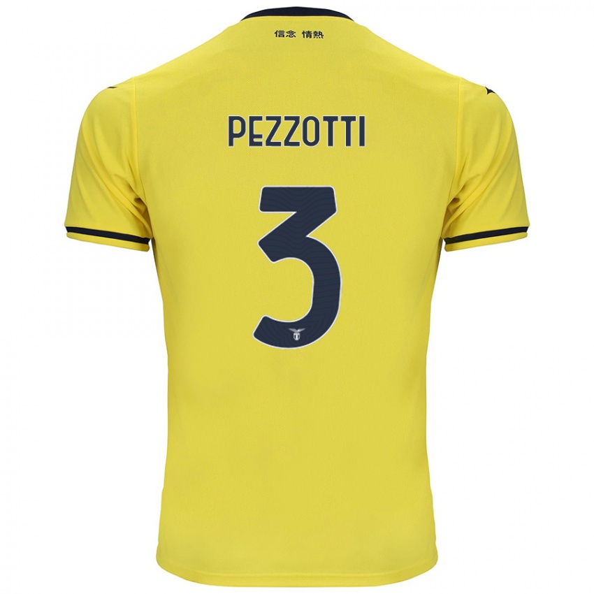 Kinder Arianna Pezzotti #3 Gelb Auswärtstrikot Trikot 2024/25 T-Shirt Schweiz