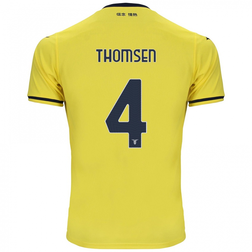 Kinder Maria Møller Thomsen #4 Gelb Auswärtstrikot Trikot 2024/25 T-Shirt Schweiz