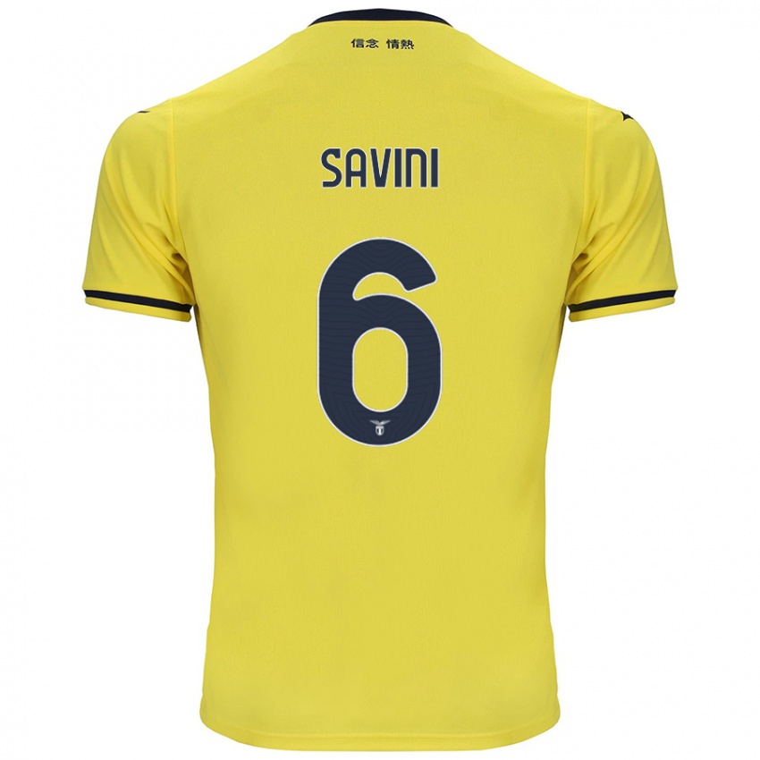 Enfant Maillot Federica Savini #6 Jaune Tenues Extérieur 2024/25 T-Shirt Suisse