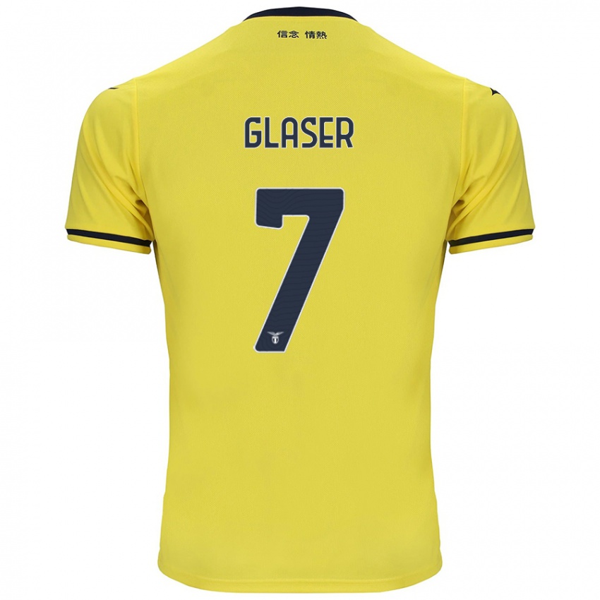 Kinder Julia Glaser #7 Gelb Auswärtstrikot Trikot 2024/25 T-Shirt Schweiz