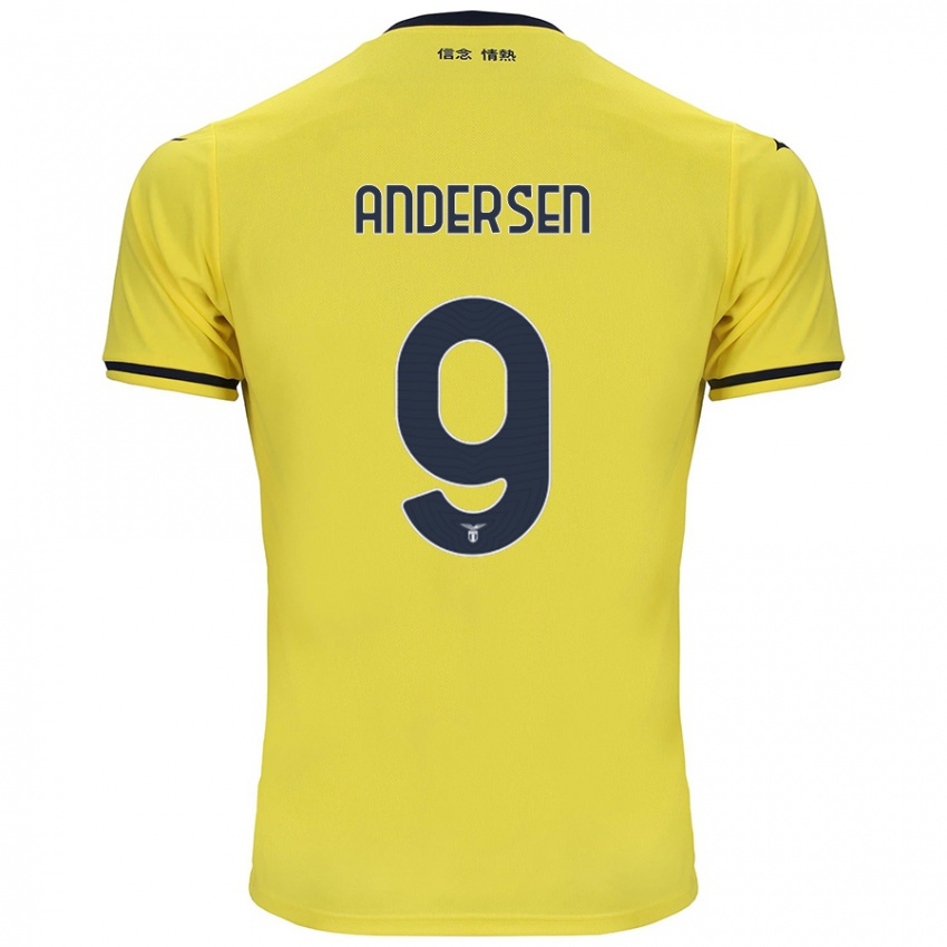 Enfant Maillot Signe Holt Andersen #9 Jaune Tenues Extérieur 2024/25 T-Shirt Suisse