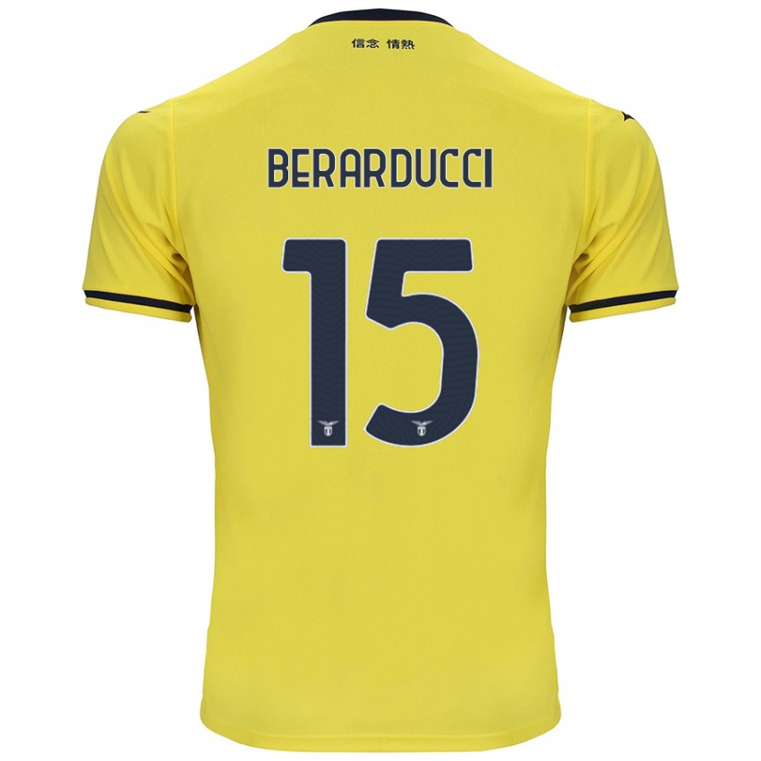 Kinder Martina Berarducci #15 Gelb Auswärtstrikot Trikot 2024/25 T-Shirt Schweiz