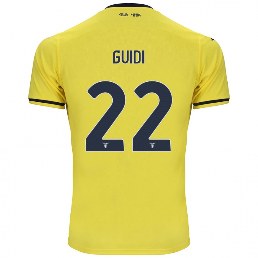 Kinder Emma Guidi #22 Gelb Auswärtstrikot Trikot 2024/25 T-Shirt Schweiz