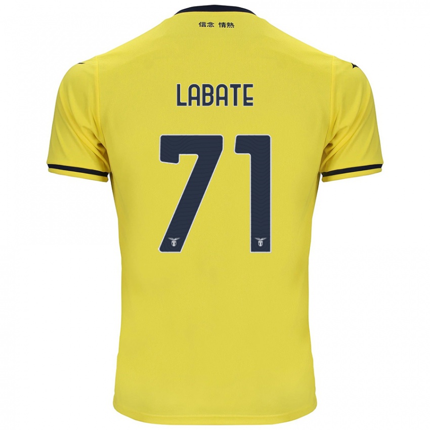 Kinder Camilla Labate #71 Gelb Auswärtstrikot Trikot 2024/25 T-Shirt Schweiz