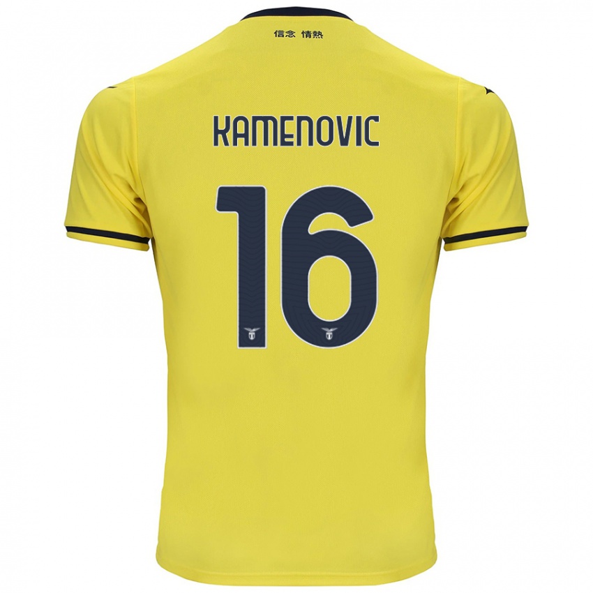 Enfant Maillot Dimitrije Kamenović #16 Jaune Tenues Extérieur 2024/25 T-Shirt Suisse