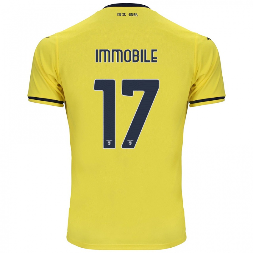 Enfant Maillot Ciro Immobile #17 Jaune Tenues Extérieur 2024/25 T-Shirt Suisse