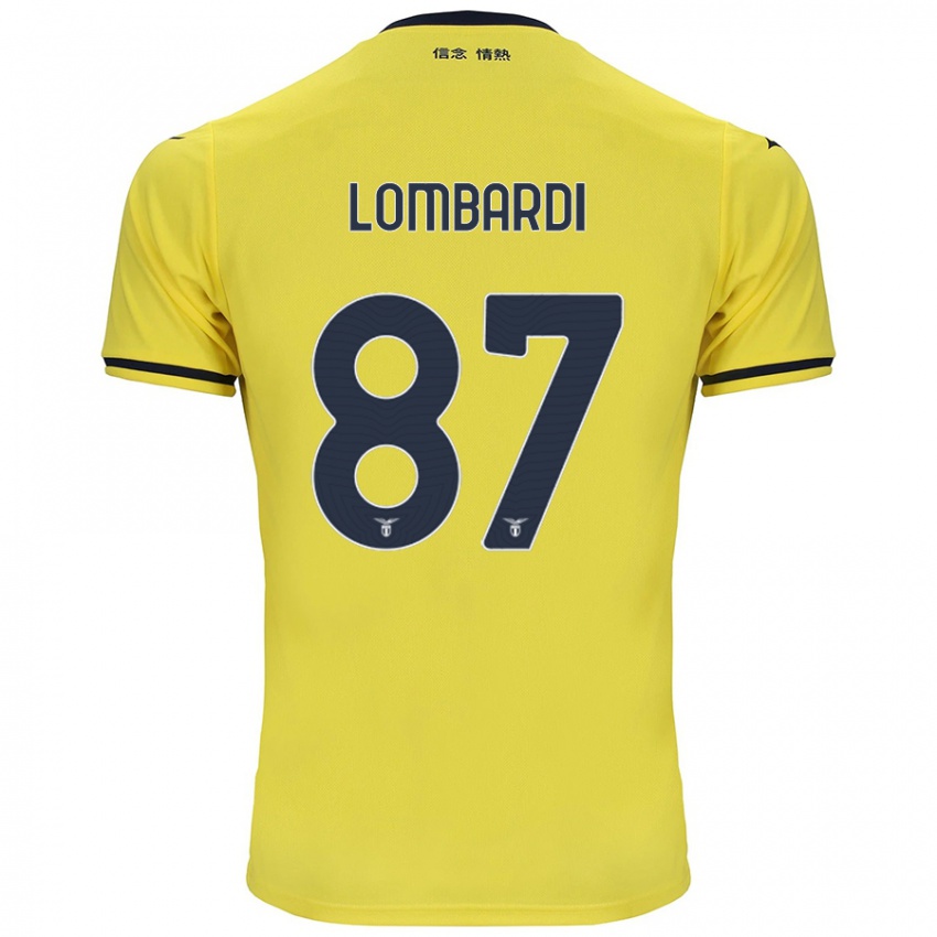 Enfant Maillot Cristiano Lombardi #87 Jaune Tenues Extérieur 2024/25 T-Shirt Suisse