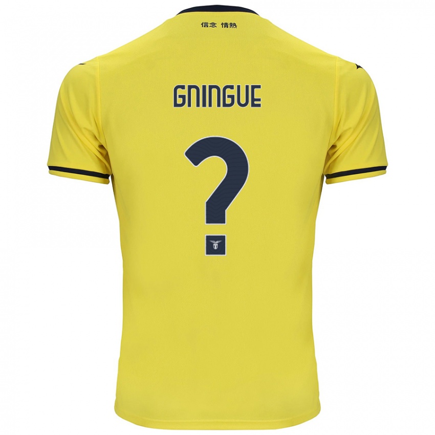 Kinder Samuel Gningue #0 Gelb Auswärtstrikot Trikot 2024/25 T-Shirt Schweiz