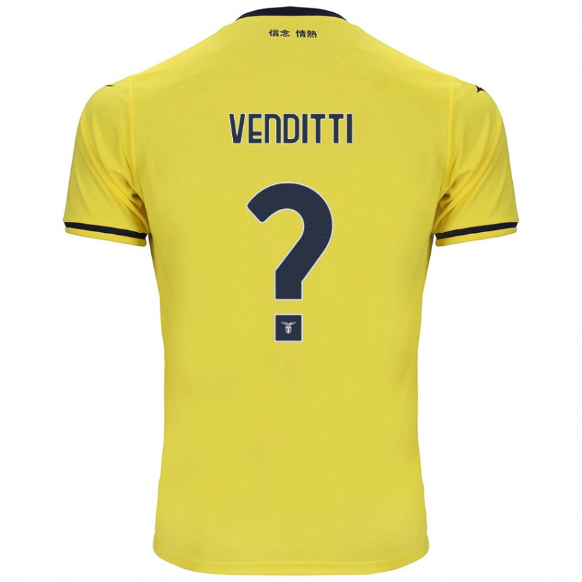 Kinder Pietro Venditti #0 Gelb Auswärtstrikot Trikot 2024/25 T-Shirt Schweiz