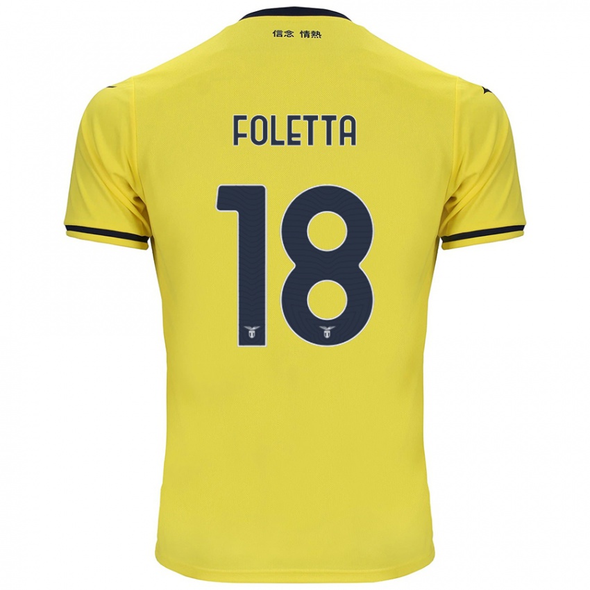 Kinder Isabella Foletta #18 Gelb Auswärtstrikot Trikot 2024/25 T-Shirt Schweiz