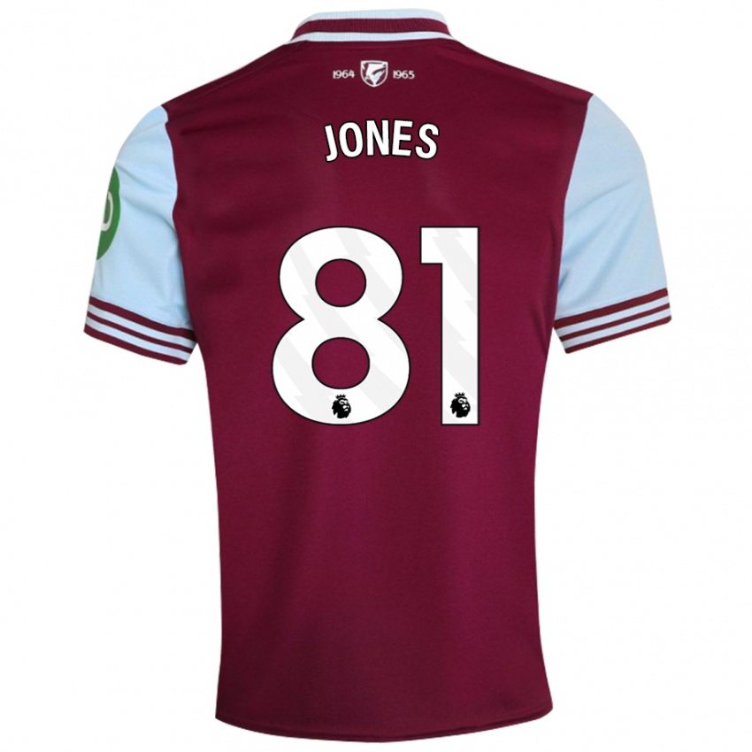 Homme Maillot Liam Jones #81 Rouge Foncé Tenues Domicile 2024/25 T-Shirt Suisse