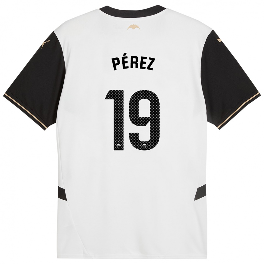 Homme Maillot Joselu Pérez #19 Blanc Noir Tenues Domicile 2024/25 T-Shirt Suisse