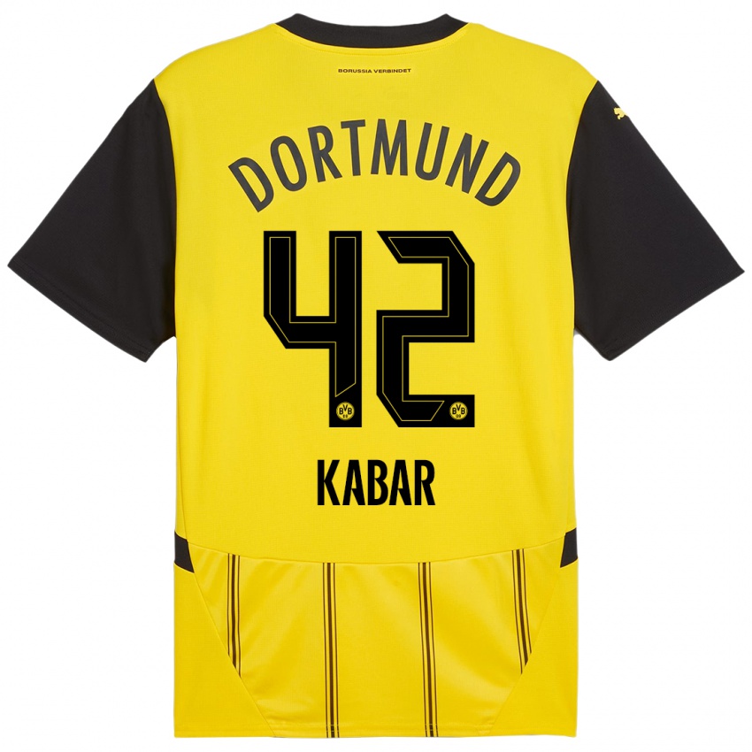 Homme Maillot Almugera Kabar #42 Jaune Noir Tenues Domicile 2024/25 T-Shirt Suisse