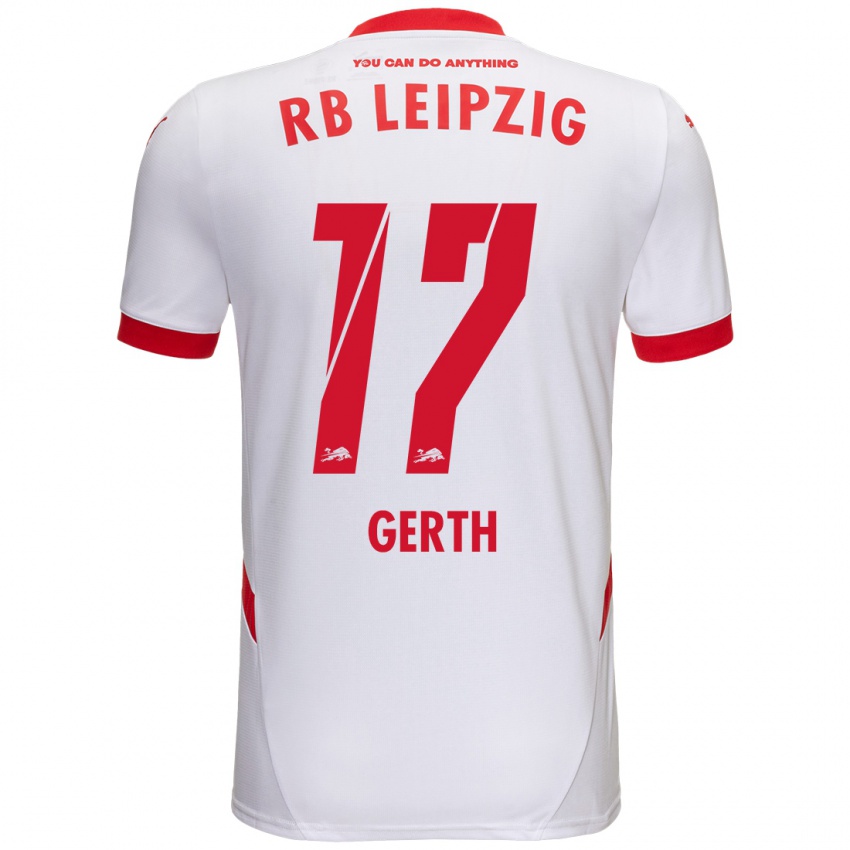 Herren Amos Gerth #17 Weiß Rot Heimtrikot Trikot 2024/25 T-Shirt Schweiz