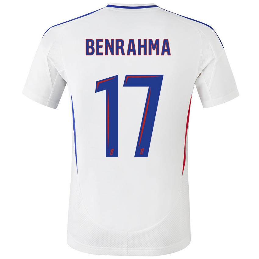 Homme Maillot Said Benrahma #17 Blanc Bleu Tenues Domicile 2024/25 T-Shirt Suisse