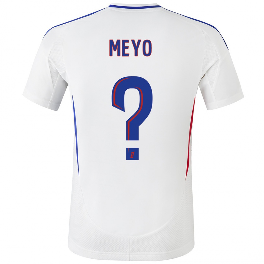 Homme Maillot Bryan Meyo #0 Blanc Bleu Tenues Domicile 2024/25 T-Shirt Suisse