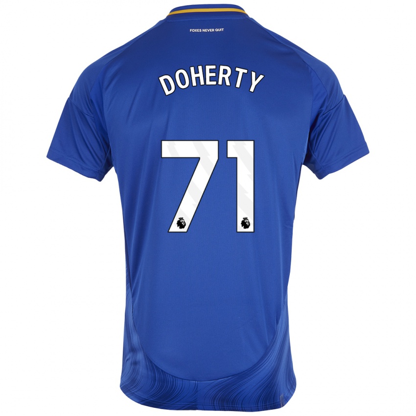 Herren Arlo Doherty #71 Blau Weiß Heimtrikot Trikot 2024/25 T-Shirt Schweiz