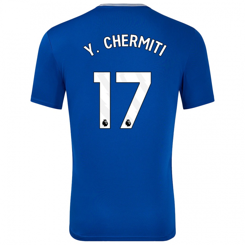 Homme Maillot Chermiti #17 Bleu Avec Tenues Domicile 2024/25 T-Shirt Suisse