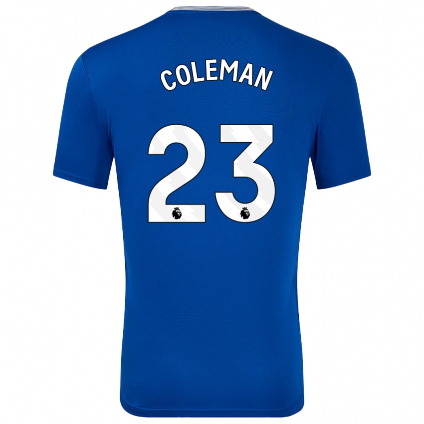 Homme Maillot Seamus Coleman #23 Bleu Avec Tenues Domicile 2024/25 T-Shirt Suisse