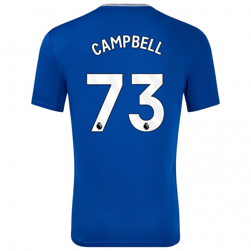 Homme Maillot Elijah Campbell #73 Bleu Avec Tenues Domicile 2024/25 T-Shirt Suisse