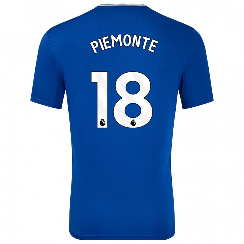 Homme Maillot Martina Piemonte #18 Bleu Avec Tenues Domicile 2024/25 T-Shirt Suisse