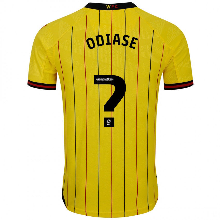 Homme Maillot Kash Odiase #0 Jaune Et Noir Tenues Domicile 2024/25 T-Shirt Suisse