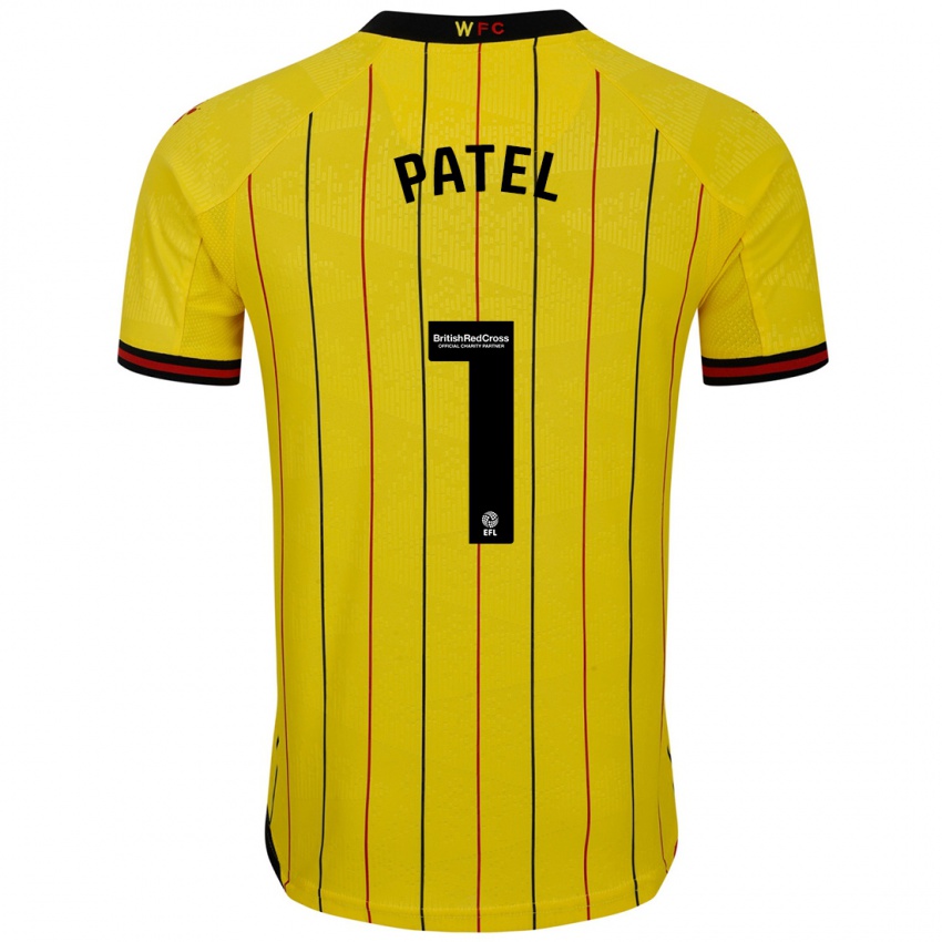 Homme Maillot Safia Middleton-Patel #1 Jaune Et Noir Tenues Domicile 2024/25 T-Shirt Suisse